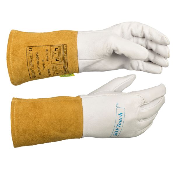 Γάντια Tig WELDAS Soft Touch Κίτρινο