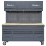 Επαγγελματικός πάγκος εργασίας με ντουλάπια εργαστηρίου