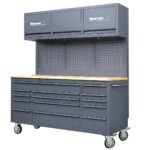 Επαγγελματικός πάγκος εργασίας με ντουλάπια εργαστηρίου