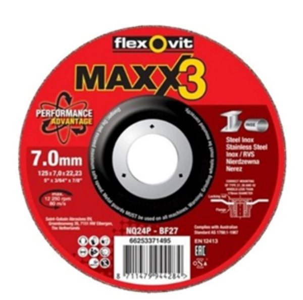 Flexovit Δίσκος Λείανσης Κεραμικός 125x7,0x22,23 (Maxx 3 Grinding Wheels)
