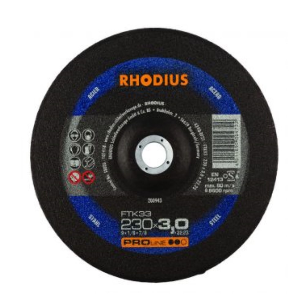 Δίσκοι κοπής σιδήρου RHODIUS 230x3